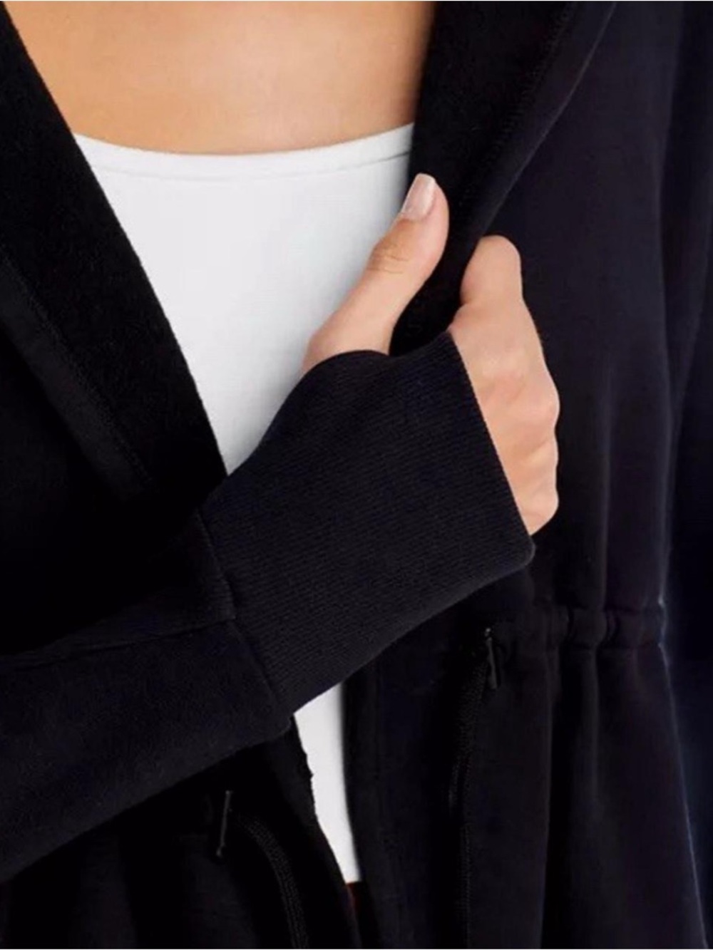 Beyond Yoga On the Go Open Front Hooded
Sweatshirt Jacket Black Size Small - Picture 3 of 16